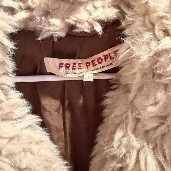 Free People Cream Faux Fur Teddy Jacket - Picture 2 of 4